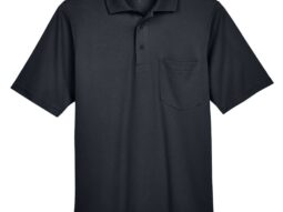 CORE365 Men's Origin Performance Piqué Polo with Pocket - 88181P - Black