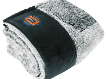 Custom-branded Super-Soft Plush Blanket for promotional giveaways
