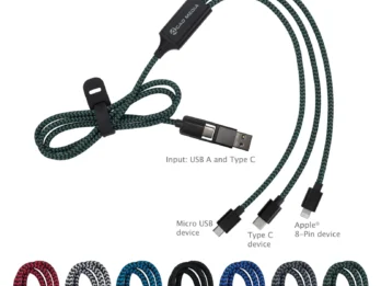 Custom-branded All-Over Charging Cable 2A for promotional giveaways