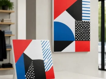 Custom printed PVC signs displayed in a modern retail interior