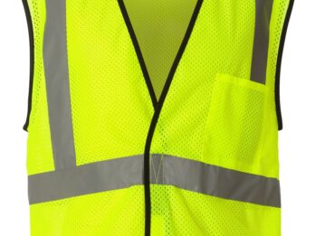 Kishigo Economy Single Pocket Mesh Safety Vest - 1193/1194 - Lime