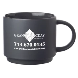 Stackable Ceramic Coffee Mugs Engraved