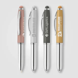 Vivano Softy Metallic Pen w LED Light and Stylus Colors Austin 360 Marketing