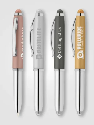 Vivano Softy Metallic Pen w/ LED Light and Stylus