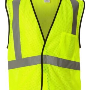 Kishigo Economy Single Pocket Mesh Safety Vest - 1193/1194 - Lime