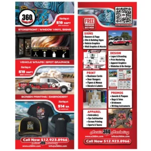 Custom printed door hangers prepared for neighborhood distribution