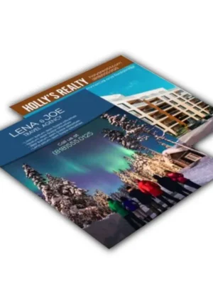 Custom printed business flyers arranged for local marketing