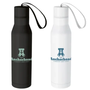 Custom-branded Vacuum Insulated Bottle with Carry Loop – 18 oz. for promotional giveaways