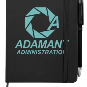 Custom-branded Value Notebook with Joy Pen for promotional giveaways