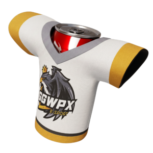 White 12 oz foam can cooler for full-color dye sublimation