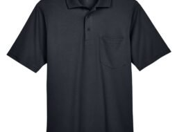 CORE365 Men's Origin Performance Piqué Polo with Pocket - 88181P - Black