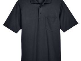CORE365 Men's Origin Performance Piqué Polo with Pocket - 88181P - Black