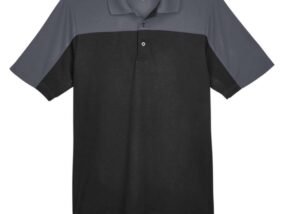 CORE365 Men's Balance Colorblock Performance Piqué Polo - CE101 - Black / Carbon