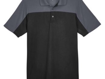 CORE365 Men's Balance Colorblock Performance Piqué Polo - CE101 - Black / Carbon