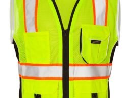 Kishigo Premium Black Series Heavy-Duty Safety Vest - 1513/1514 - Lime