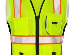 Kishigo Premium Black Series Heavy-Duty Safety Vest - 1513/1514 - Lime