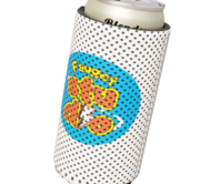 Slim 12 oz neoprene can holder with full-color sublimated print