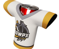 White 12 oz foam can cooler for full-color dye sublimation