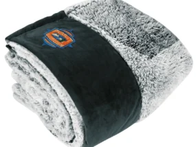 Custom-branded Super-Soft Plush Blanket for promotional giveaways