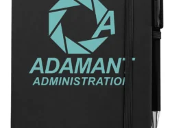 Custom-branded Value Notebook with Joy Pen for promotional giveaways