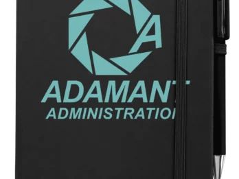 Custom-branded Value Notebook with Joy Pen for promotional giveaways